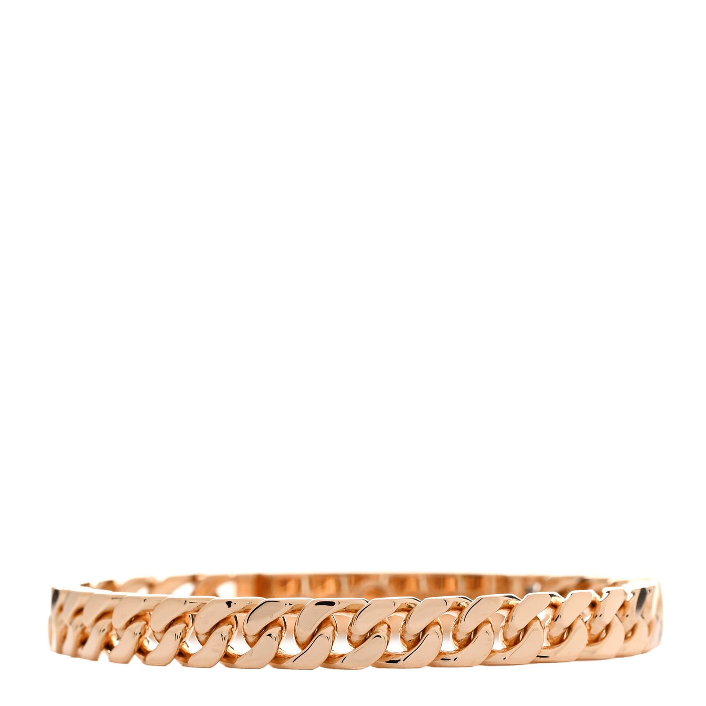 18K Rose Gold Diamond PM Kelly Gourmette Bracelet SH