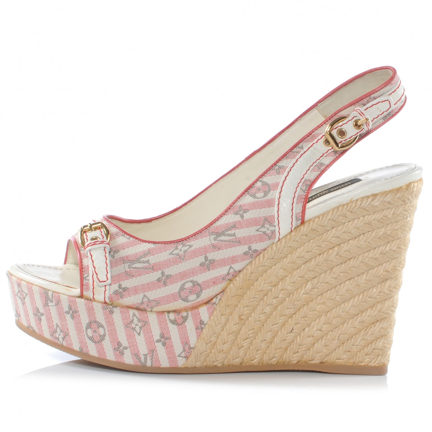 Mini Lin Croisette Anemone Wedges Sandals 38 Red
