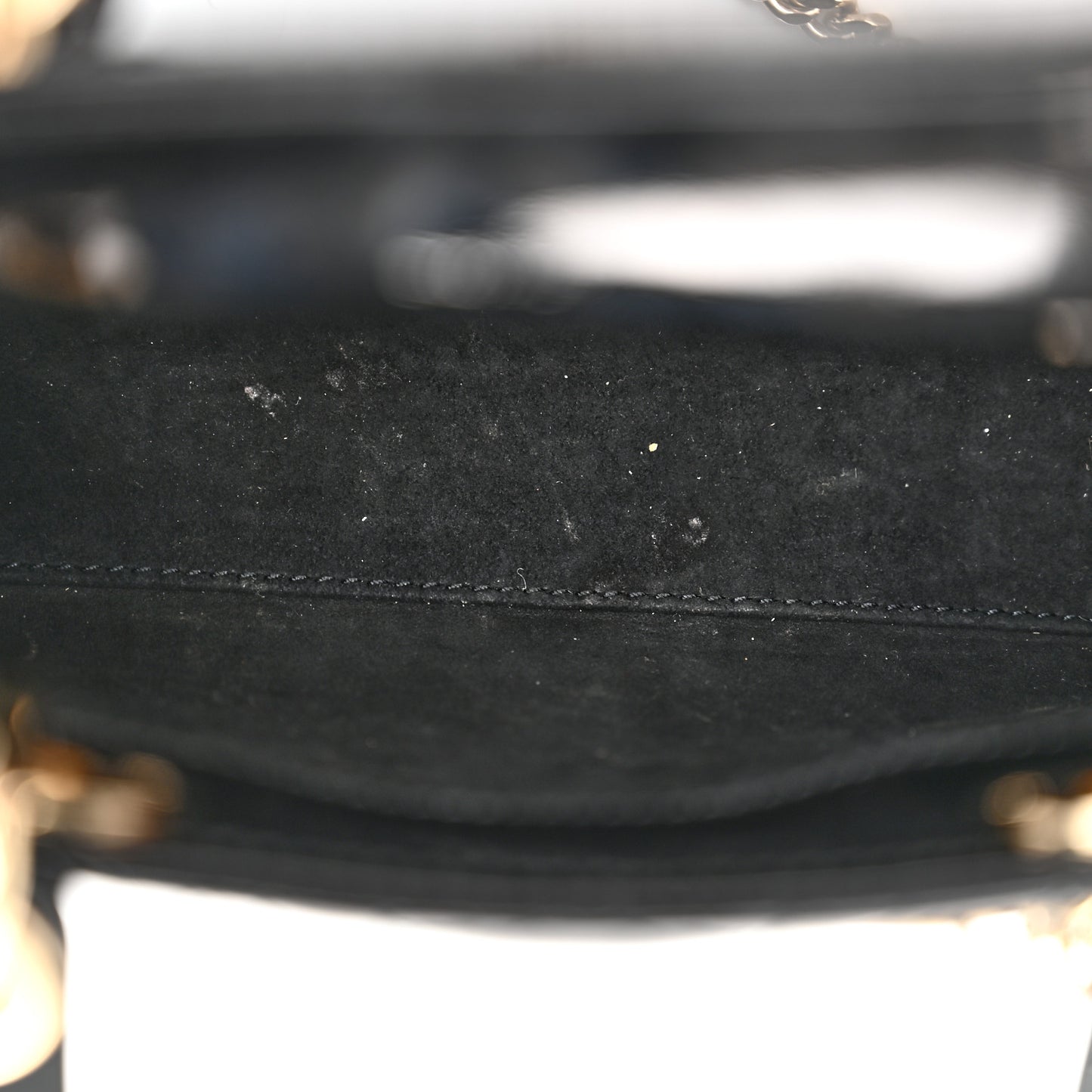 Patent Cannage Mini Lady Dior Black