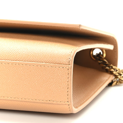 Saint Laurent Grain De Poudre Medium Monogram Kate Satchel Nude Powder 8 of 15