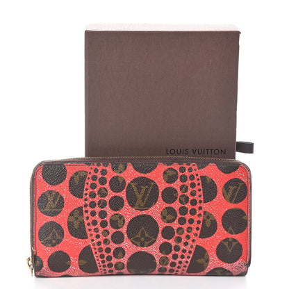 Louis Vuitton Monogram Kusama Pumpkin Dots Zippy Wallet Red 7 of 7