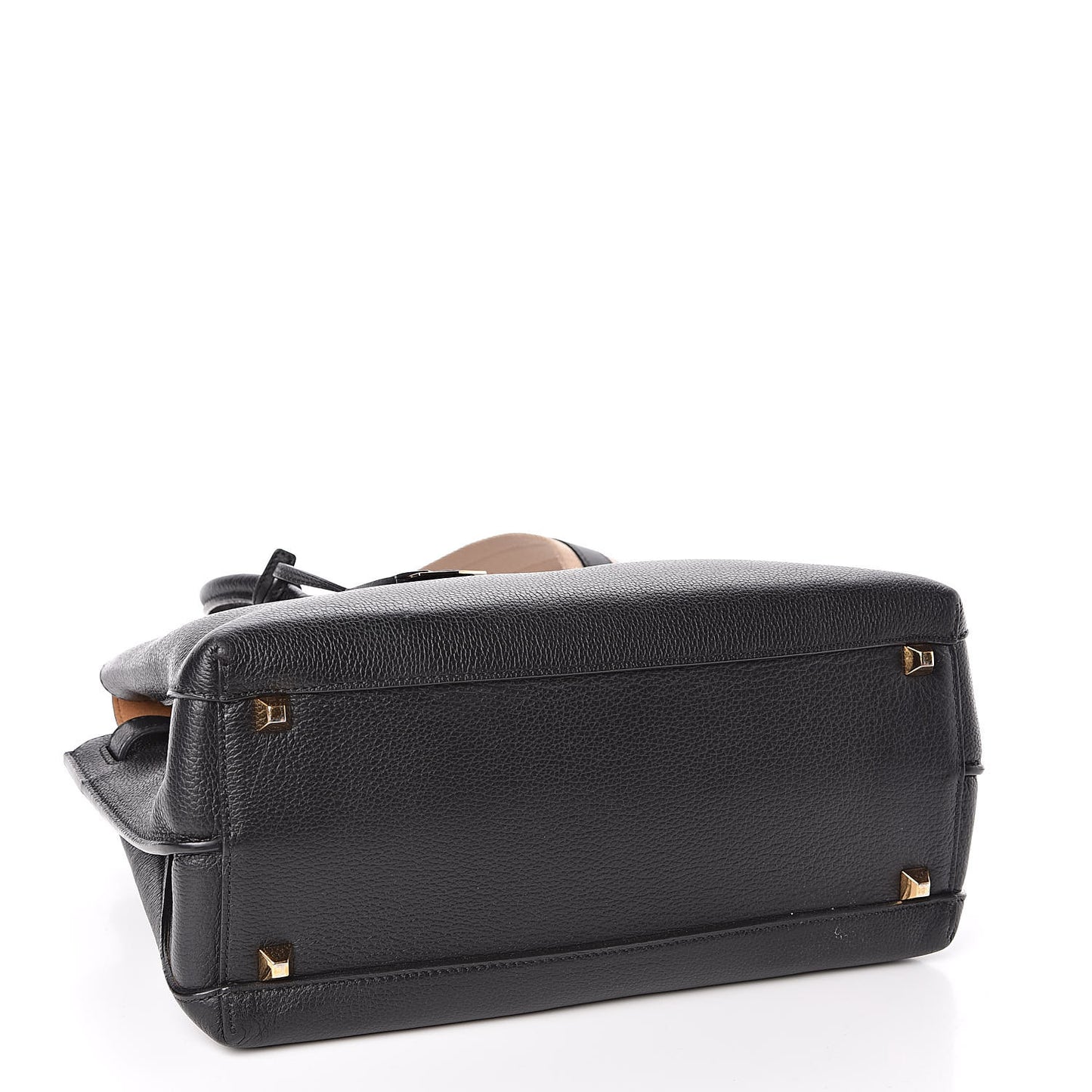 Grained Calfskin Medium Milla Tote Black