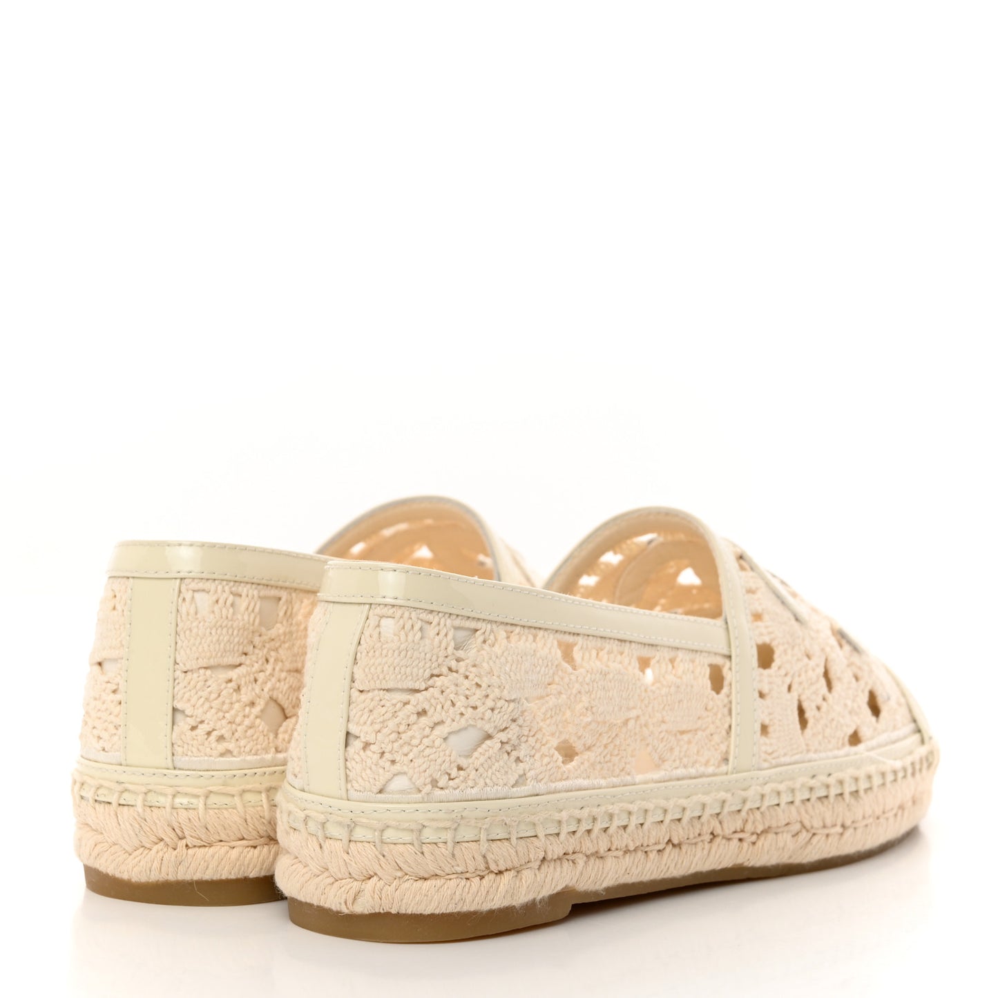 Macrame Patent CC Espadrilles 37 Beige Ivory