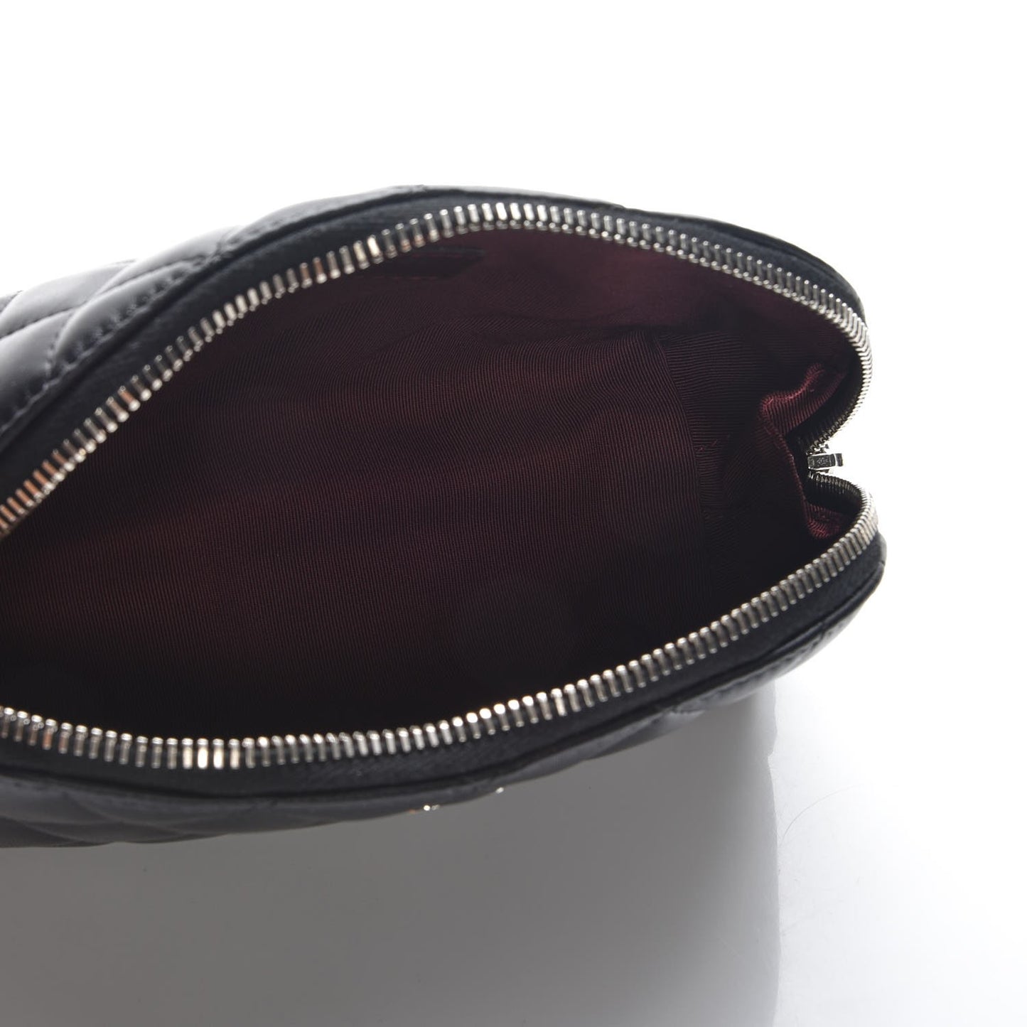 Lambskin Quilted Cosmetic Case Black