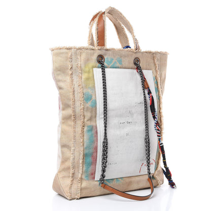 Chanel Canvas Large Graffiti Tote Beige 3 of 9