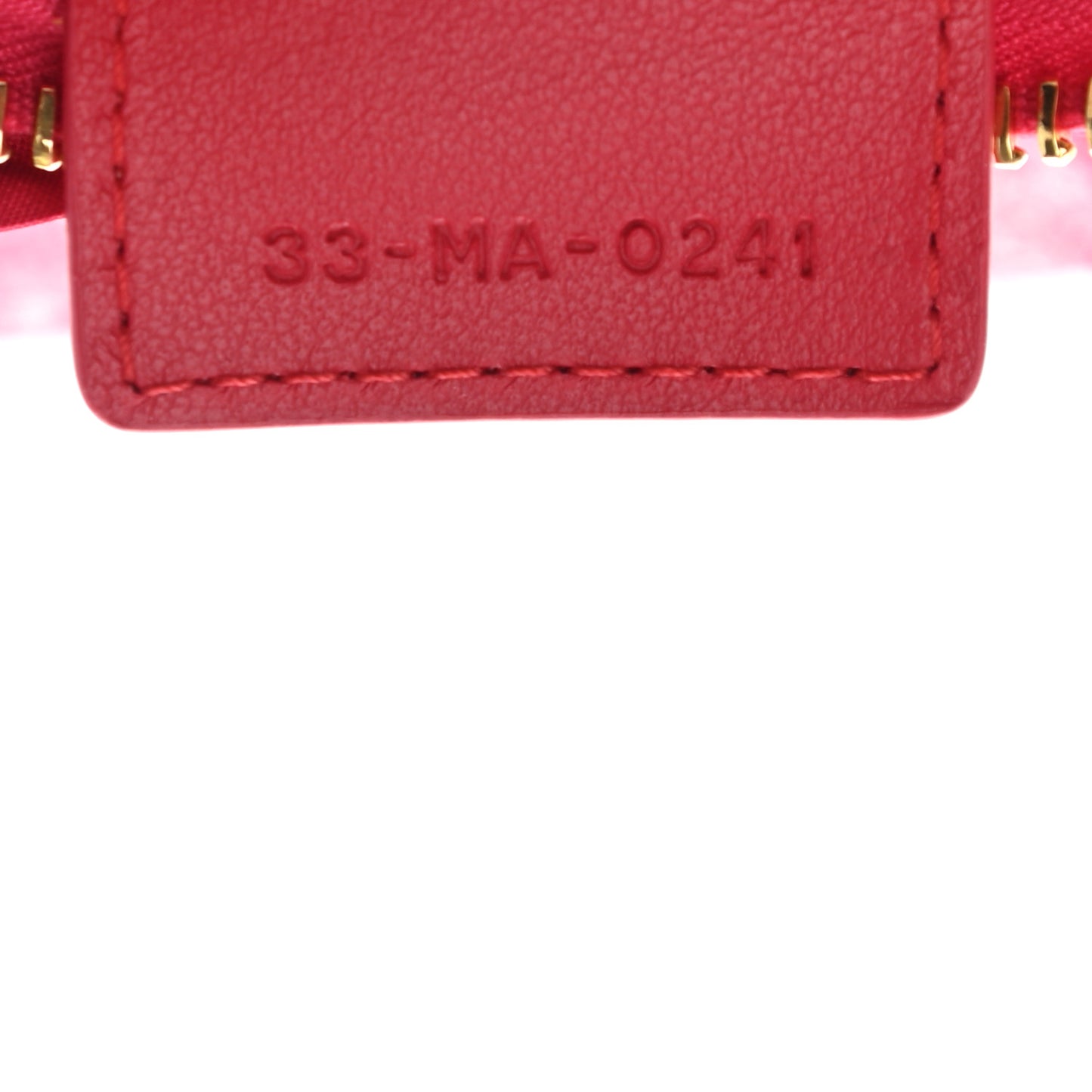 Canvas Embroidered Toile De Jouy Diortravel Zipped Pouch Raspberry