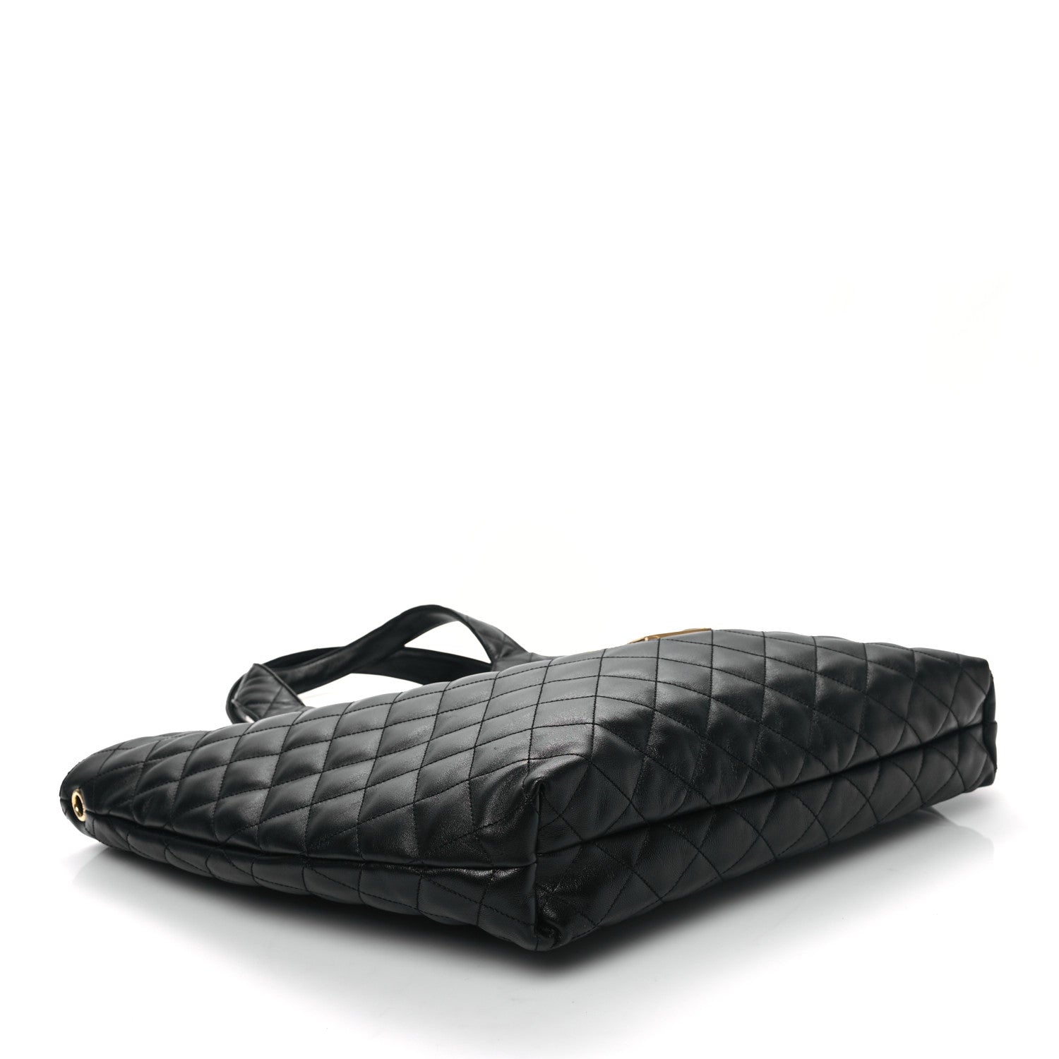 Saint Laurent Lambskin Quilted Maxi Icare Shopping Tote Black 5 of 12