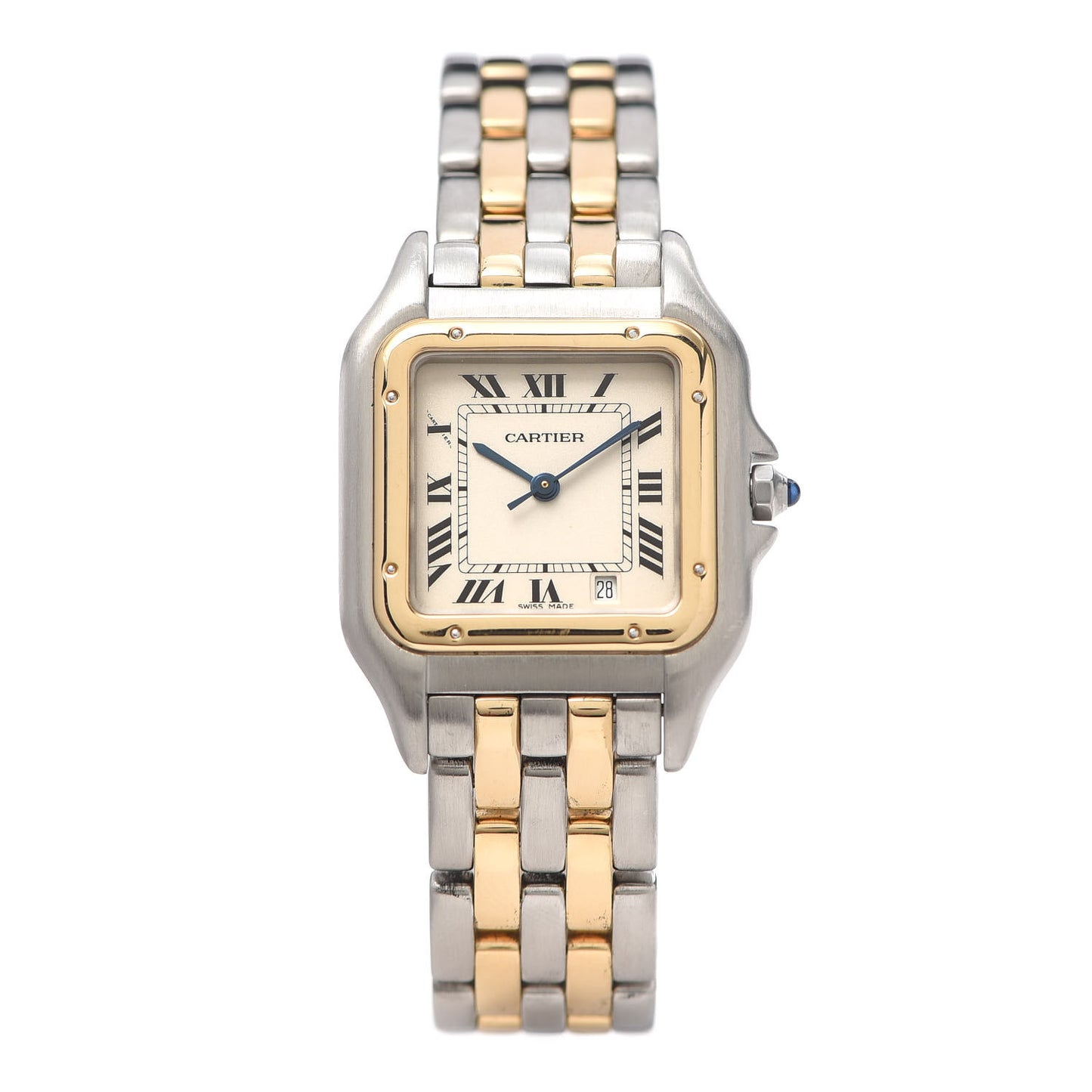 Stainless Steel 18K Yellow Gold 27mm Panthere Quartz Watch