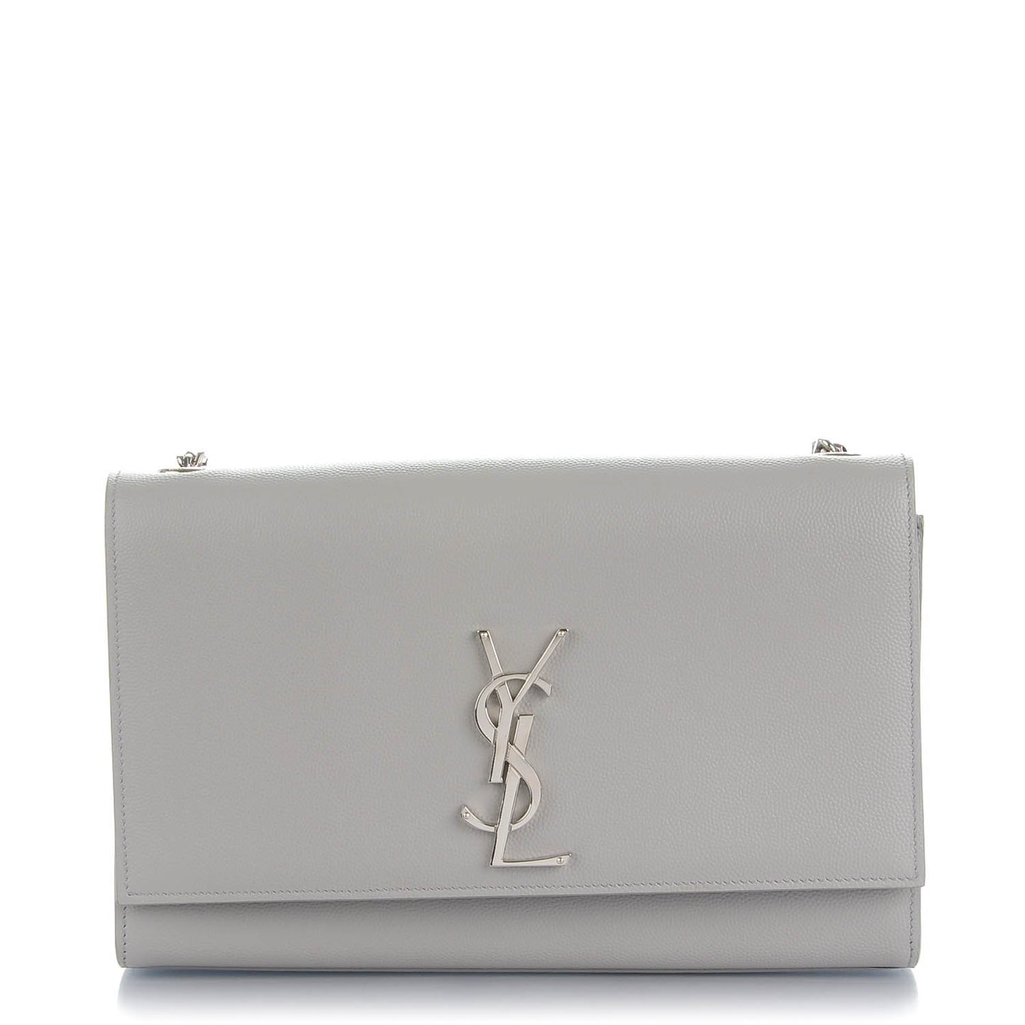 Grain De Poudre Medium Classic Monogram Satchel Light Grey