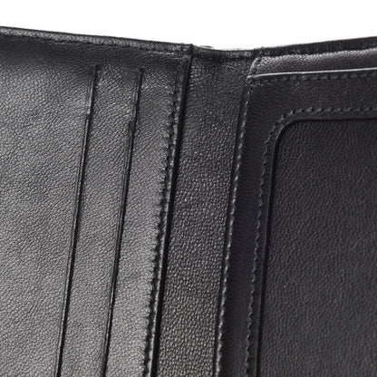 Chanel Sheepskin Chevron Card Holder Wallet Black 9 of 10