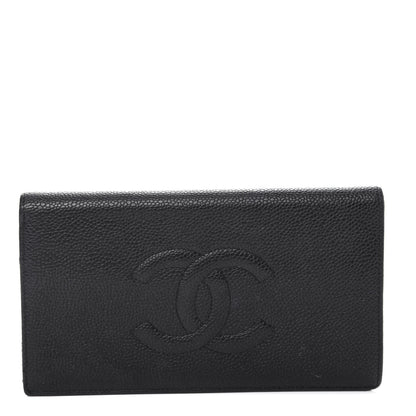 Chanel Caviar Timeless CC Yen Wallet Black 1 of 9