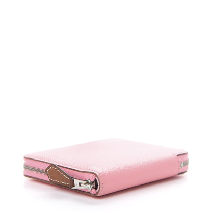 Hermes Epsom Silk'in Compact Wallet Rose Confetti 3 of 7