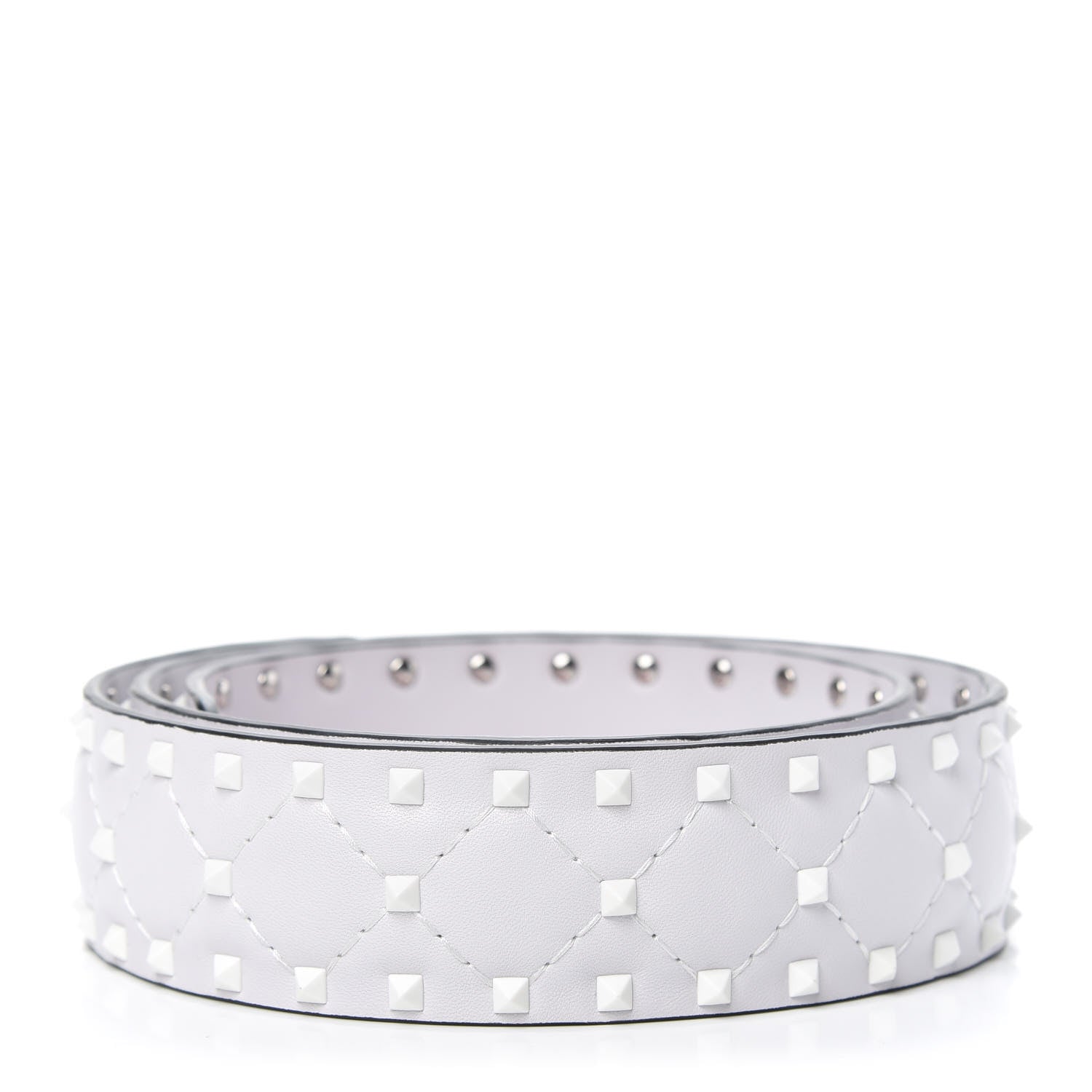 Valentino Garavani Lambskin Free Rockstud Spike Shoulder Strap Optic White 2 of 4