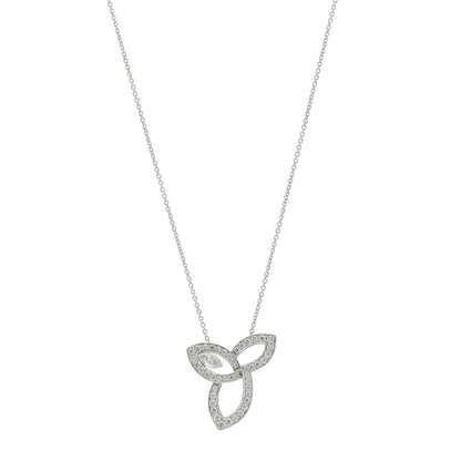 Harry Winston Platinum Diamond Lily Cluster Pendant Necklace 1 of 6
