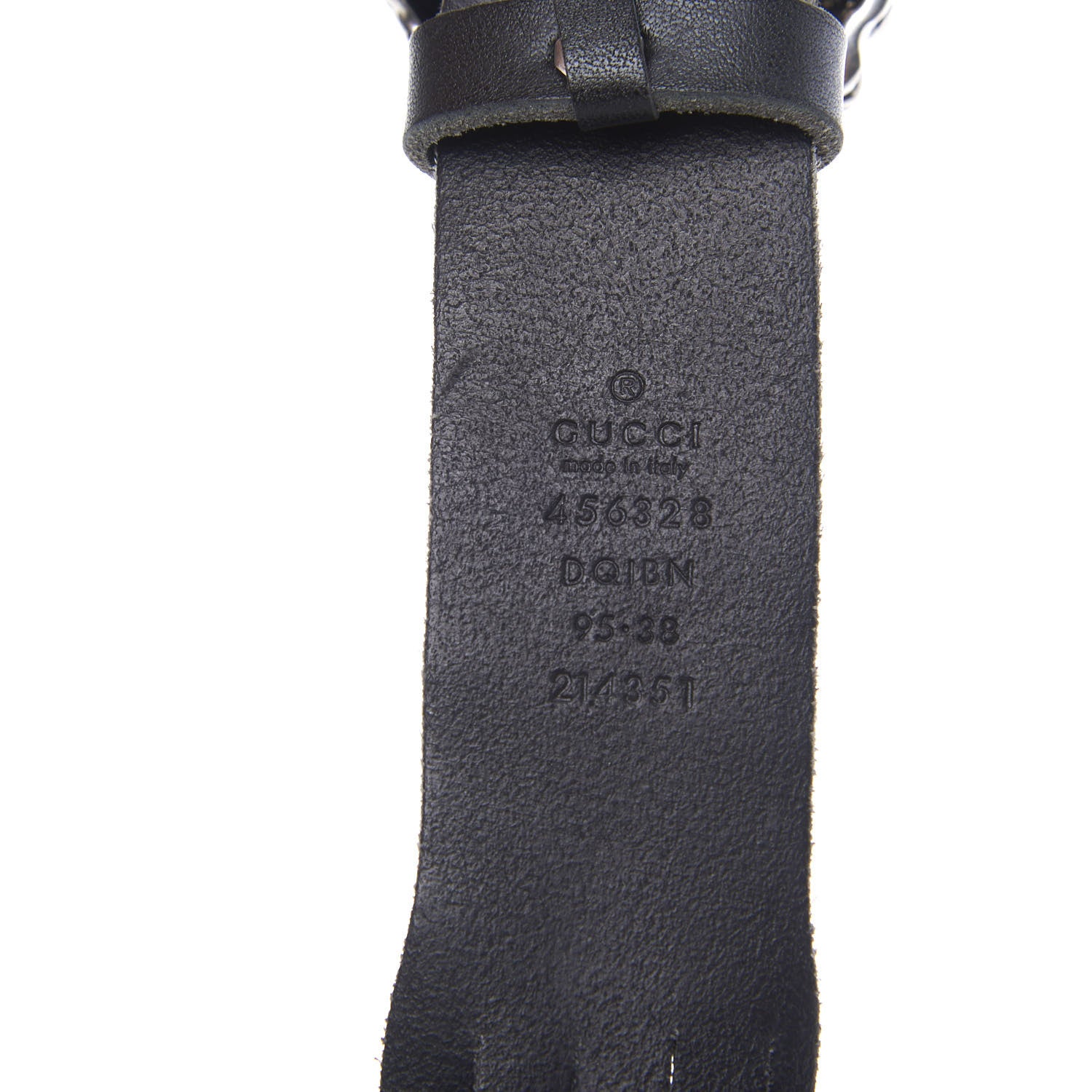 Gucci Calfskin Dionysus Braided Belt 95 38 Black 4 of 4