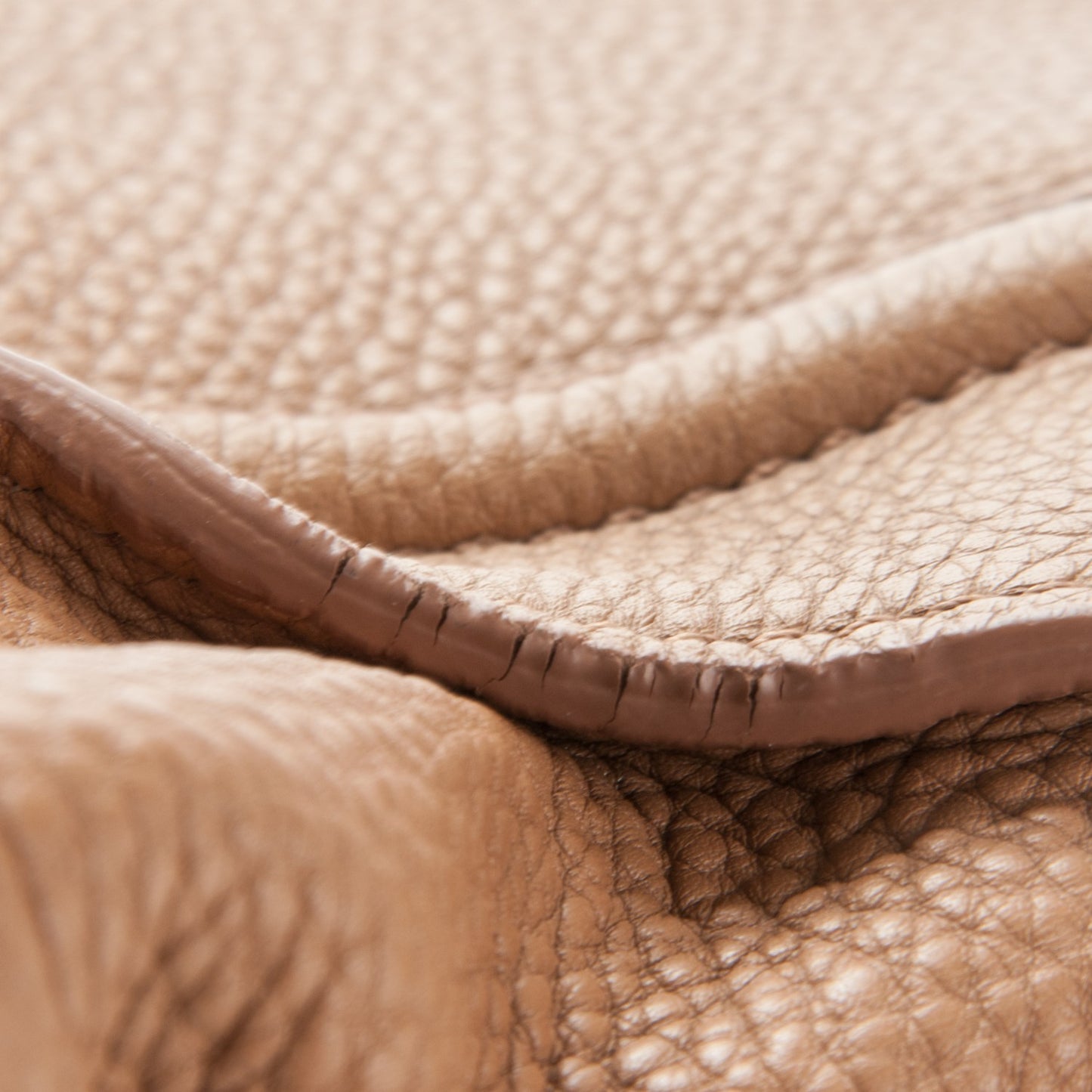 Pebbled Calfskin Mini Luggage Camel