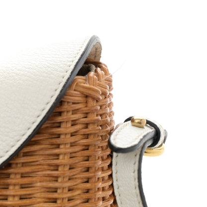 Miu Miu City Calfskin Wicker Midollino Bag White 13 of 13