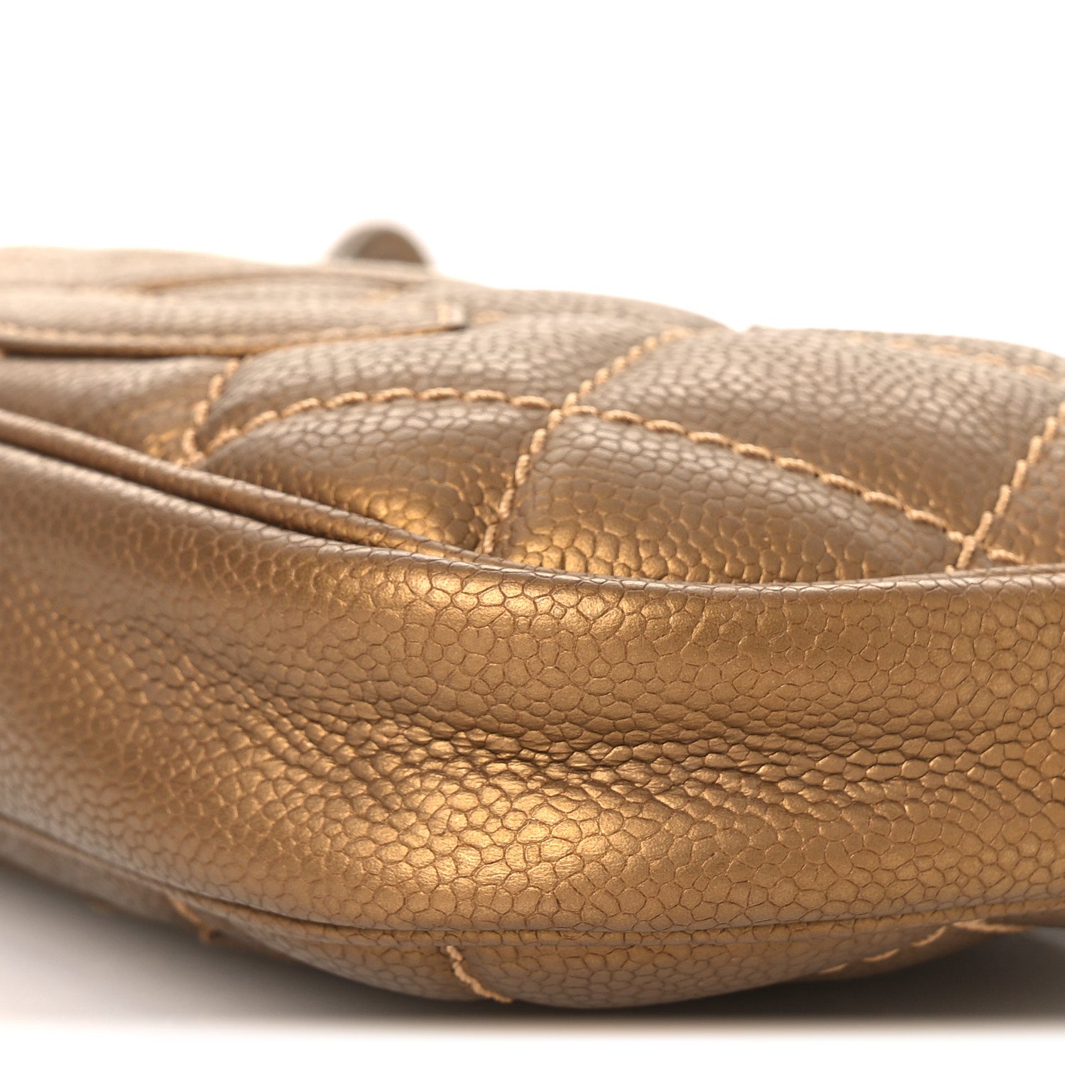 Chanel Metallic Caviar Quilted Timeless CC Shoulder Bag Gold 10 of 12