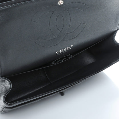 Chanel Crumpled Calfskin Quilted Jumbo Double Flap So Black 5 of 8