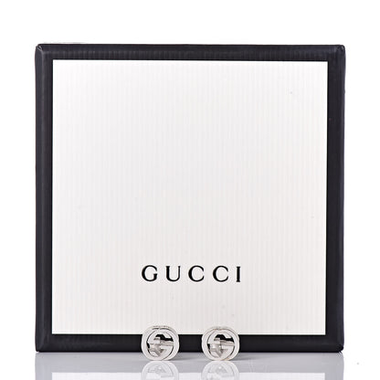 Gucci Sterling Silver Interlocking GG Stud Earrings 5 of 5