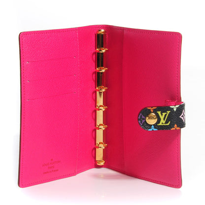 Louis Vuitton Monogram Multicolor Small Ring Agenda Cover Black Grenade 5 of 7