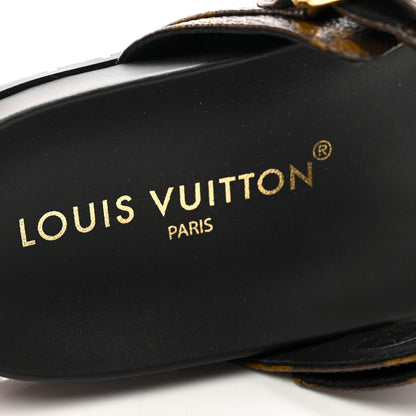 Louis Vuitton Monogram Bom Dia Mule Sandals 38.5 Black 6 of 9