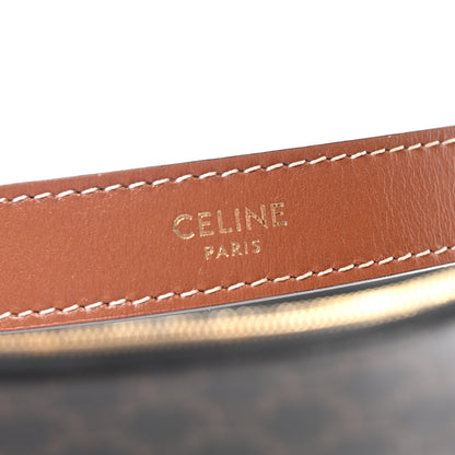 Celine Triomphe Canvas Calfskin Ava Shoulder Bag Tan 6 of 11