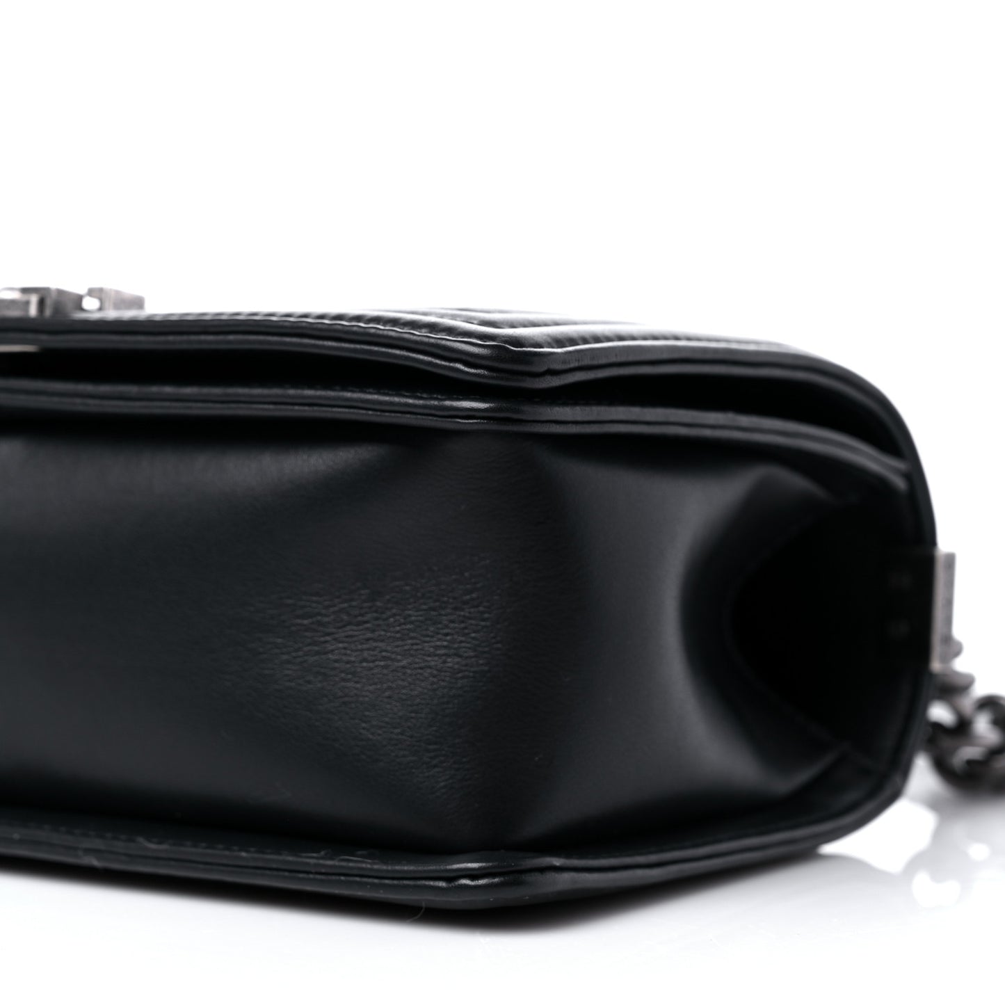 Calfskin Quilted Medium Boy Flap Black