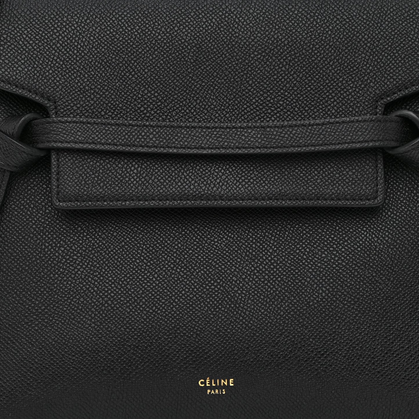 Grained Calfskin Micro Belt Bag Black