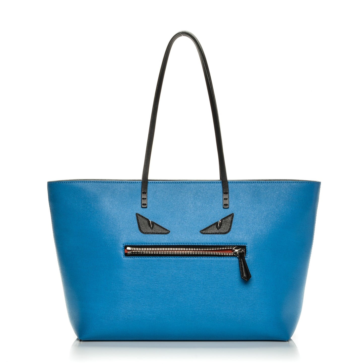 Vitello Elite Cuoio Monster Buggies Medium Roll Tote Blue Royal Black