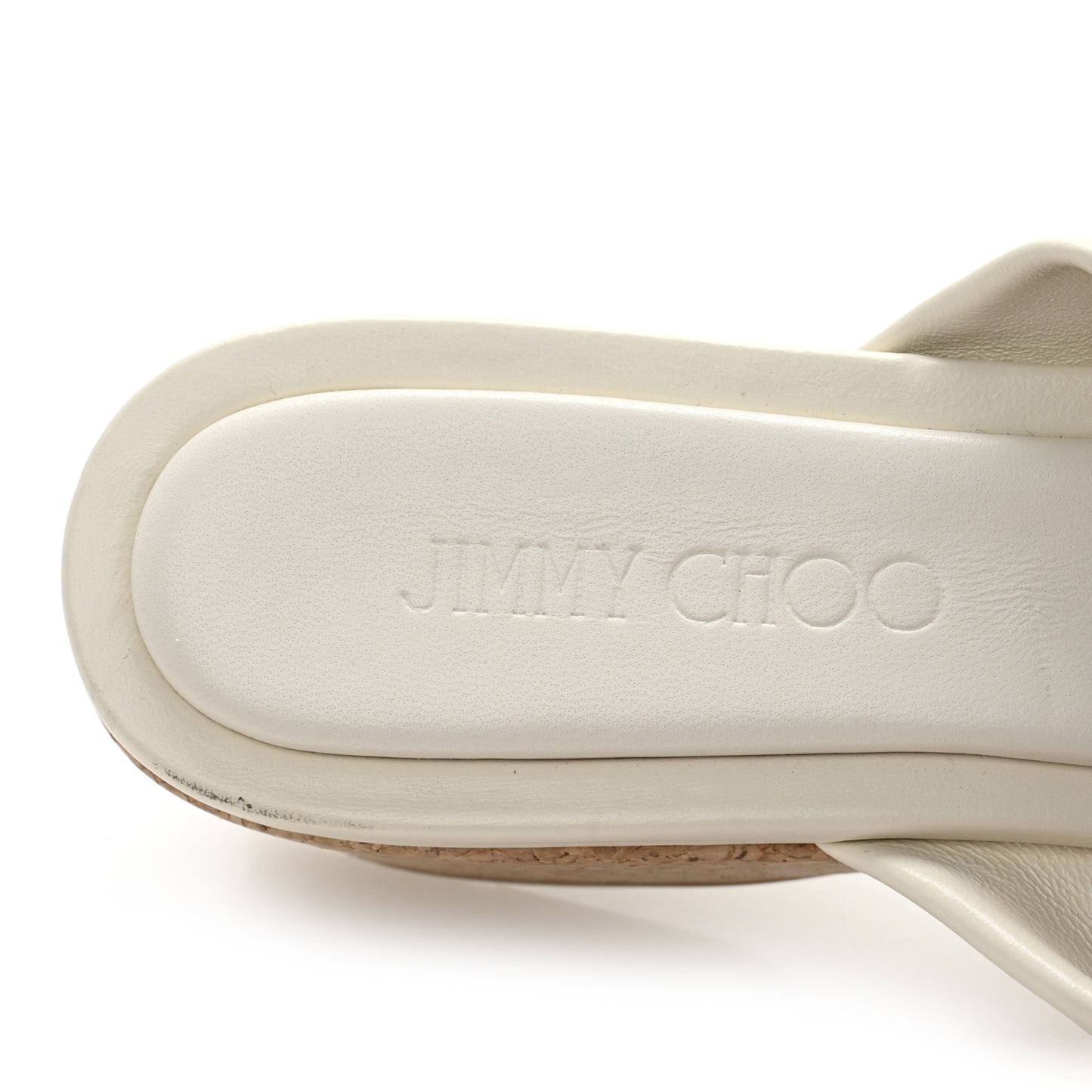 Nappa Avenue Wedge Sandals 39.5 Latte