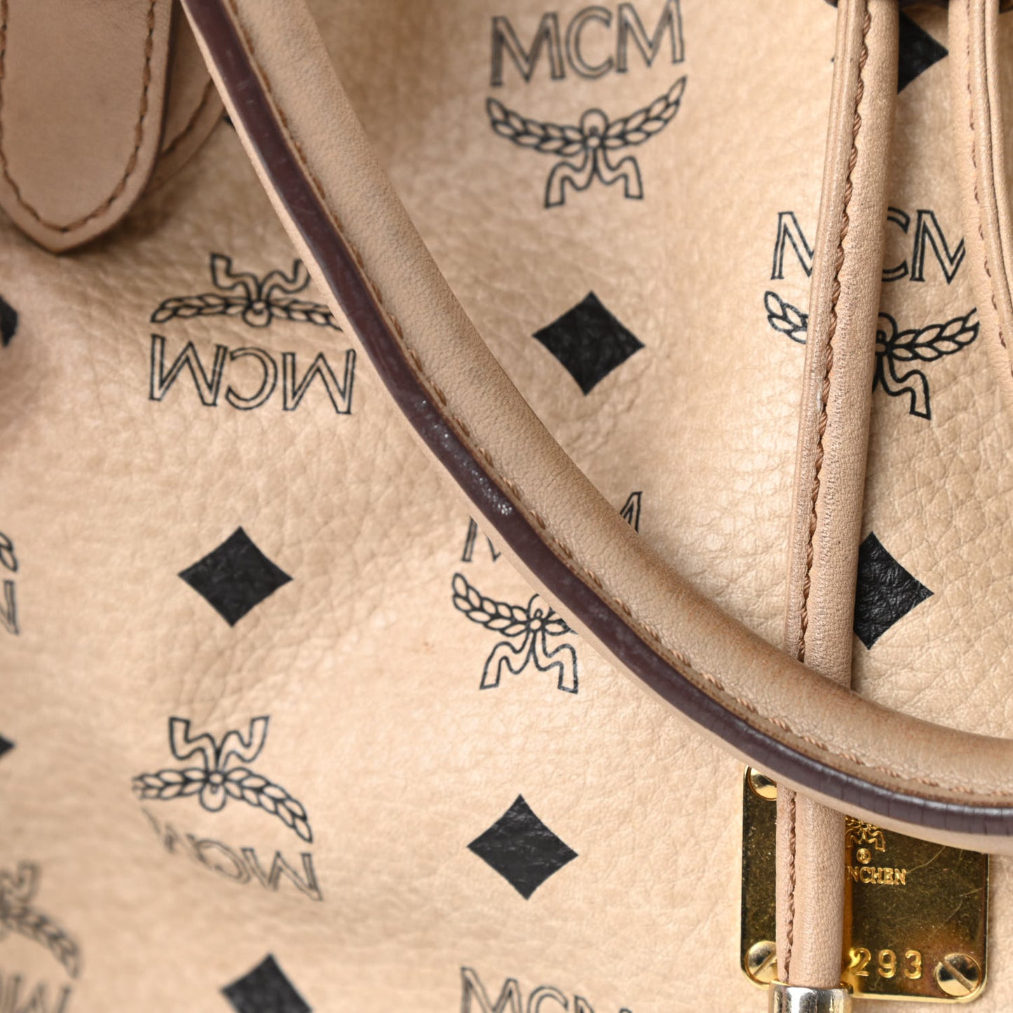Visetos Drawstring Bucket Bag Beige