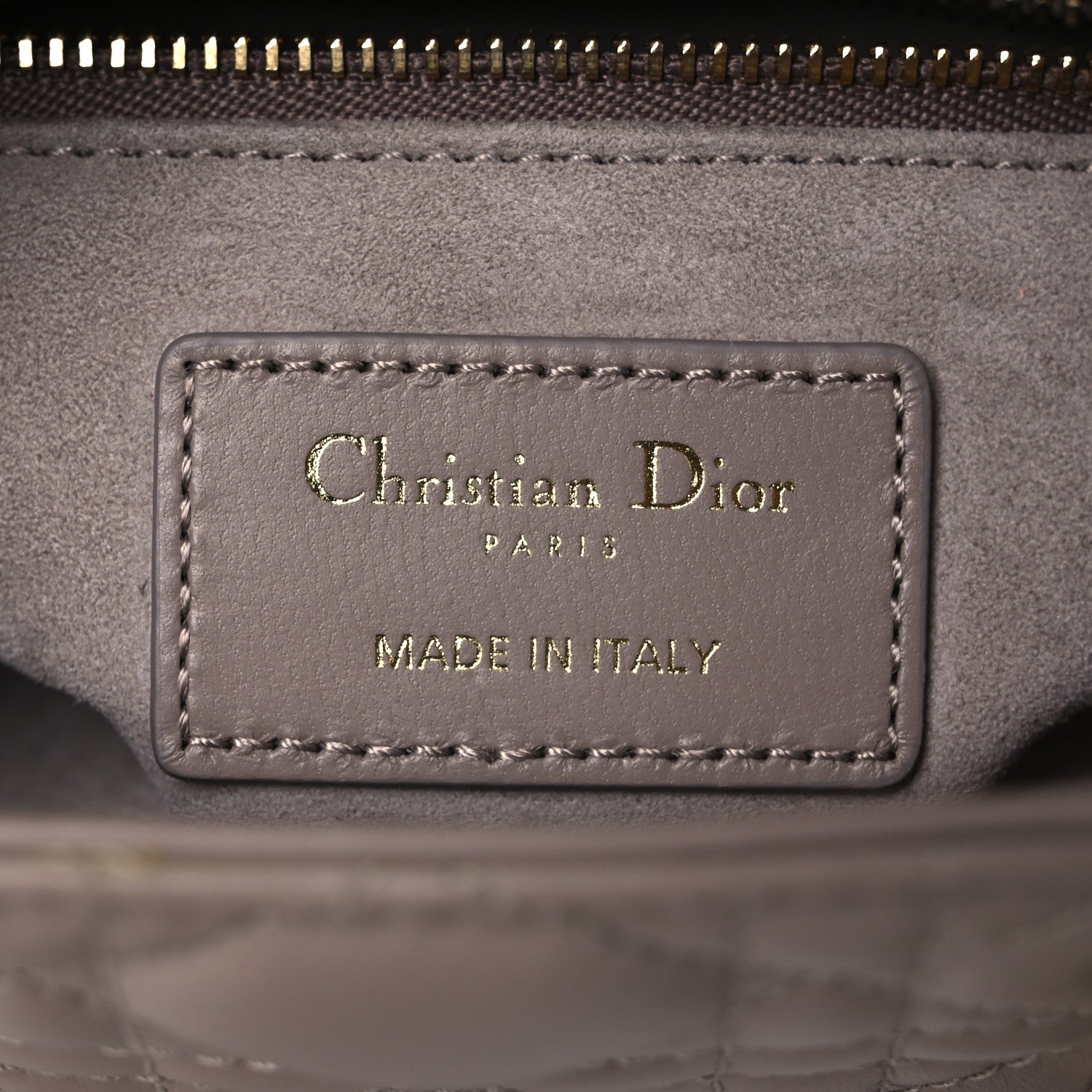 Christian Dior Lambskin Cannage Small My ABCDior Lady Dior Taupe 8 of 15