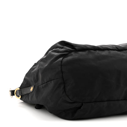 Prada Tessuto Nylon Vitello Daino Shopping Satchel Black 10 of 12