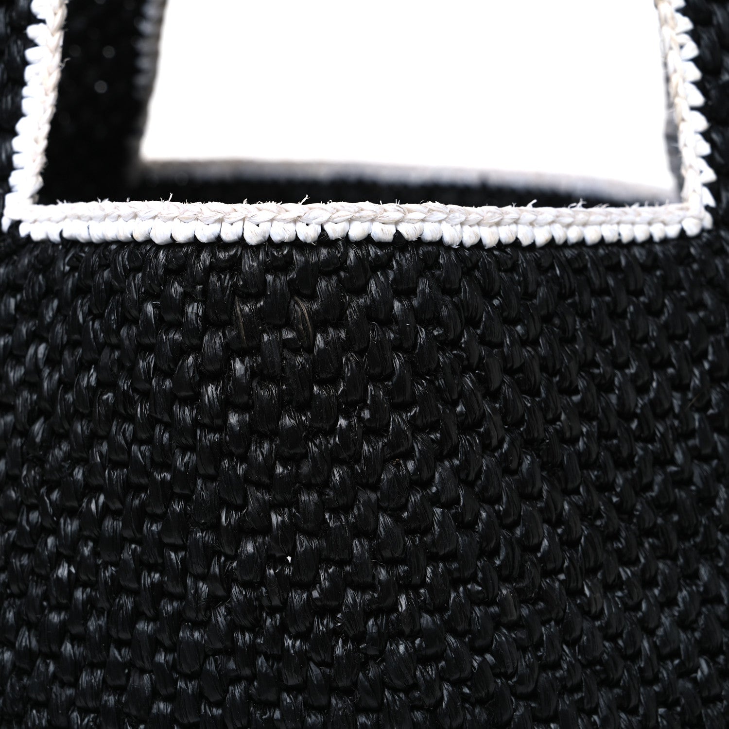 Loewe Raffia Large Paula's Ibiza Logo Tote Black White 7 of 9