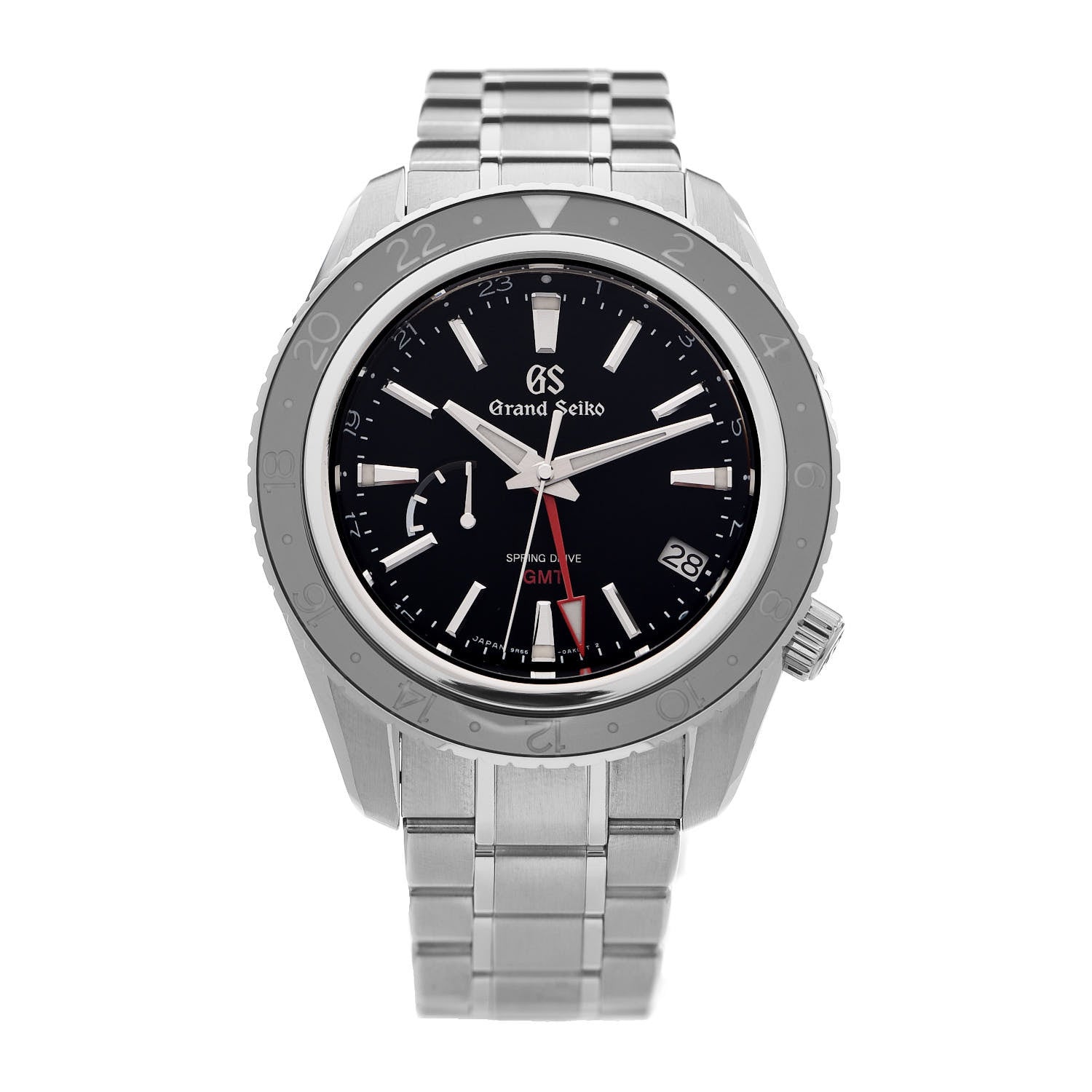 Grand Seiko Stainless Steel 44mm Spring Drive GMT Automatic Watch Black SBGE201 1 of 6