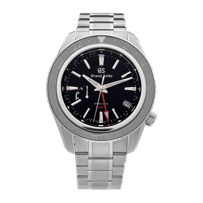 Grand Seiko Stainless Steel 44mm Spring Drive GMT Automatic Watch Black SBGE201 1 of 6