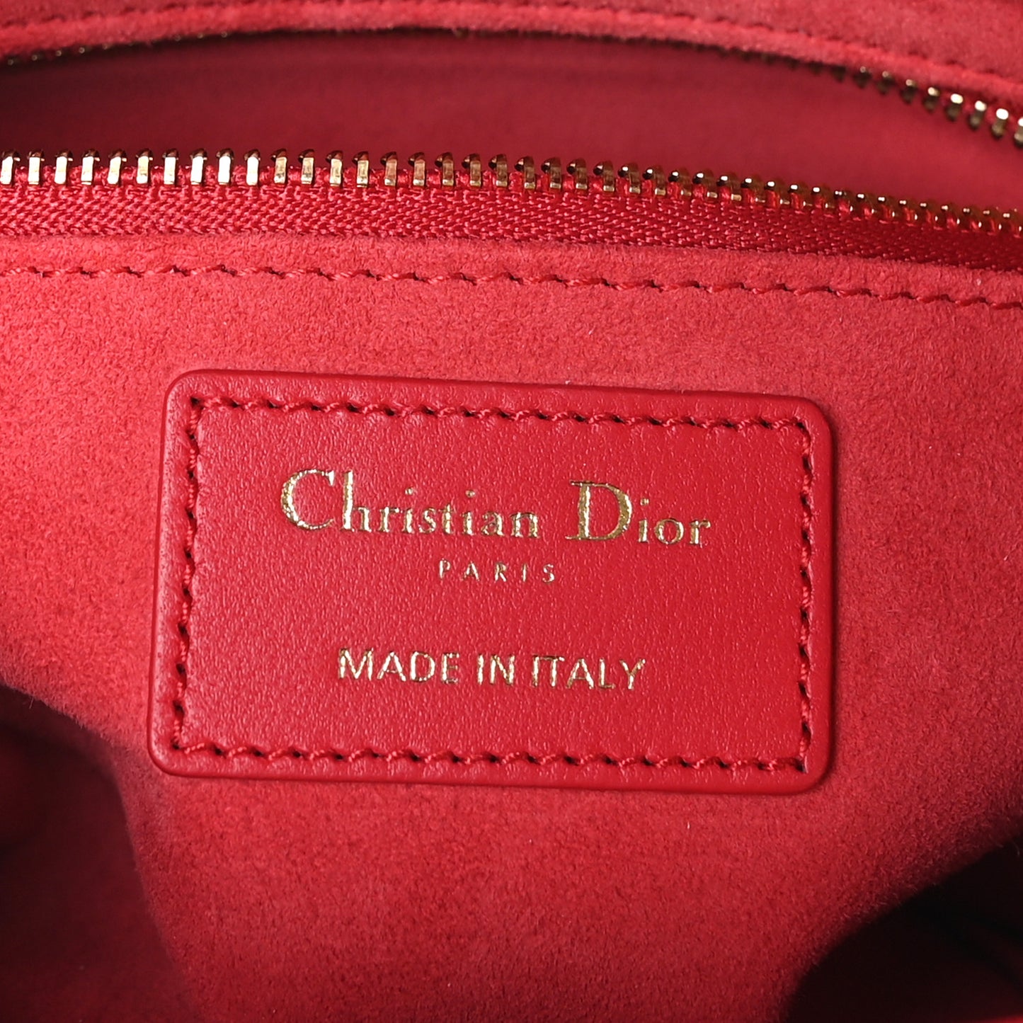 Lambskin Cannage Small My ABCDior Lady Dior Red