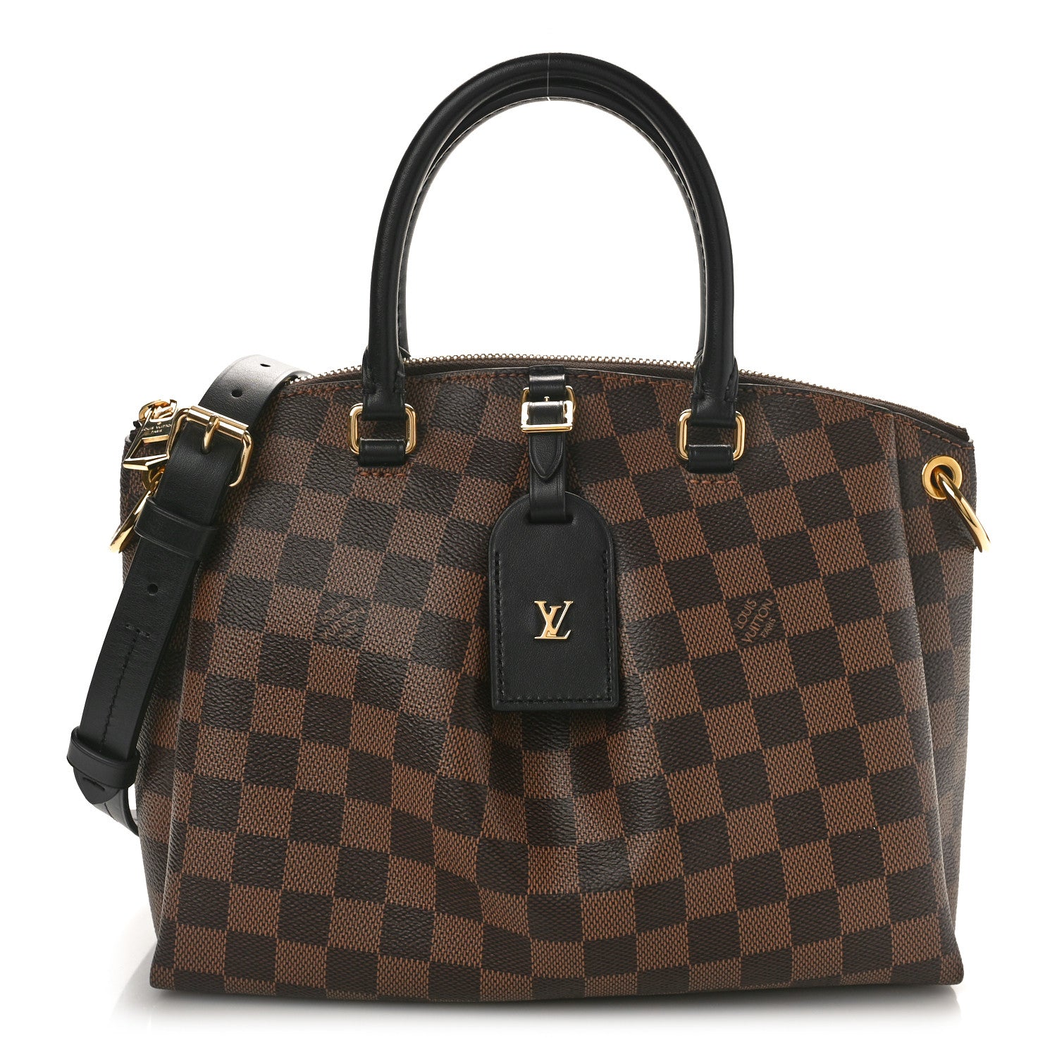 Louis Vuitton Damier Ebene Odeon Tote PM Black 1 of 9