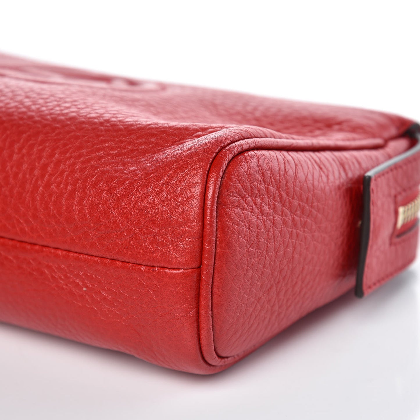 Pebbled Calfskin Soho Cosmetic Case Tabasco Red