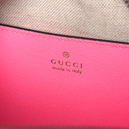 Gucci GG Supreme Monogram Textured Dollar Calfskin Web Ophidia Small Crossbody Bag Beige Ebony Fuchsia 6 of 10