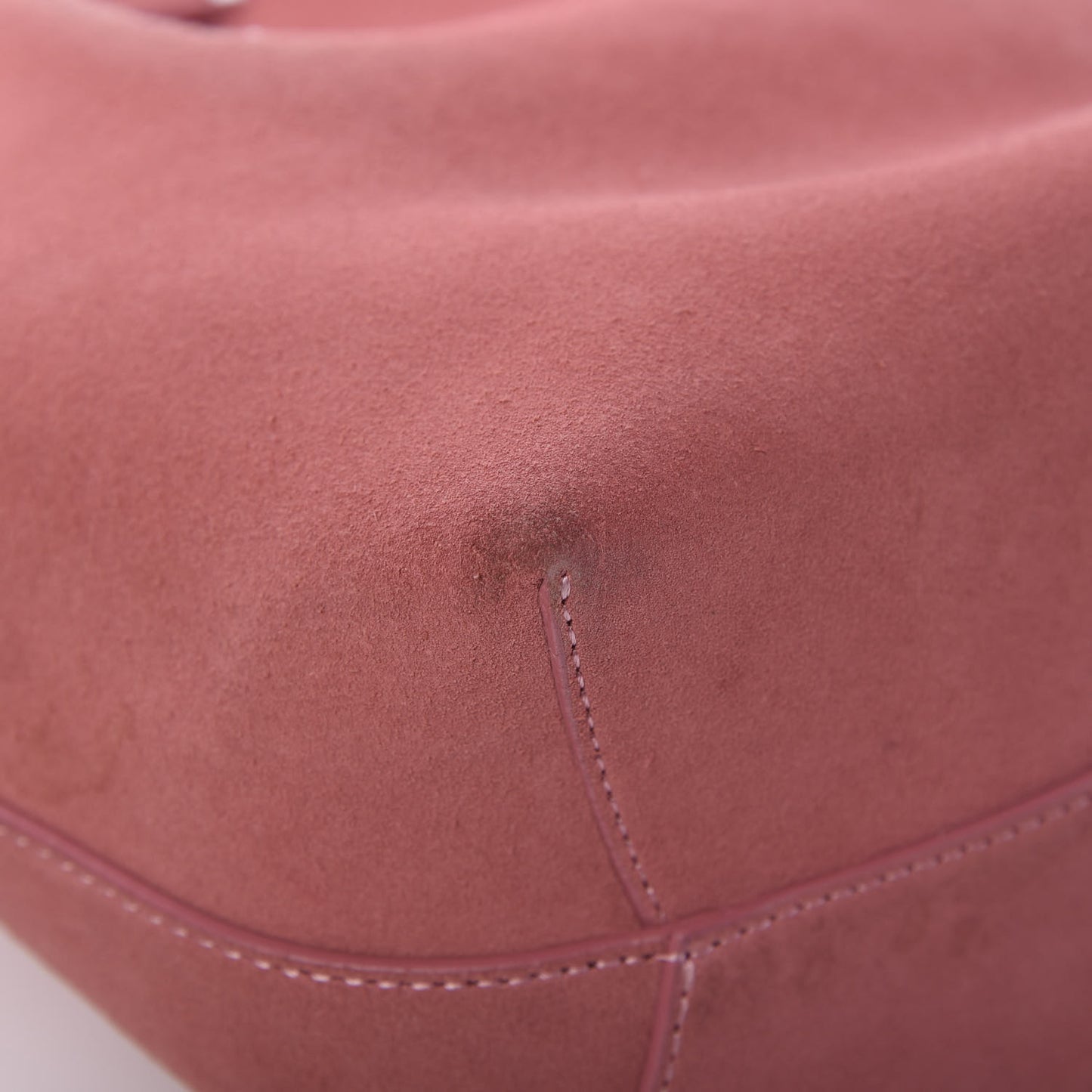 Suede Mini Mini Bucket Bag Blush