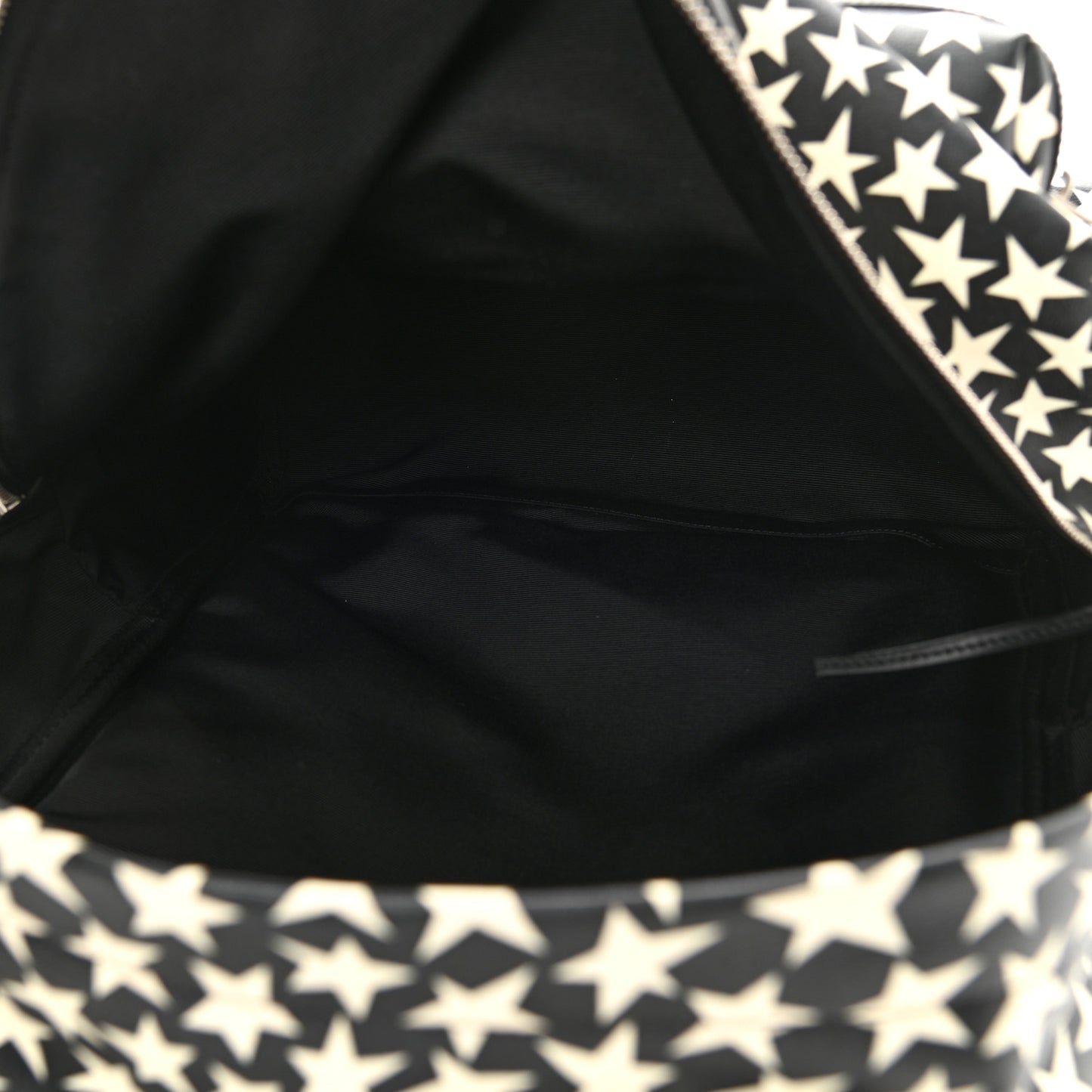 Calfskin Star Print Hunting Backpack Black White