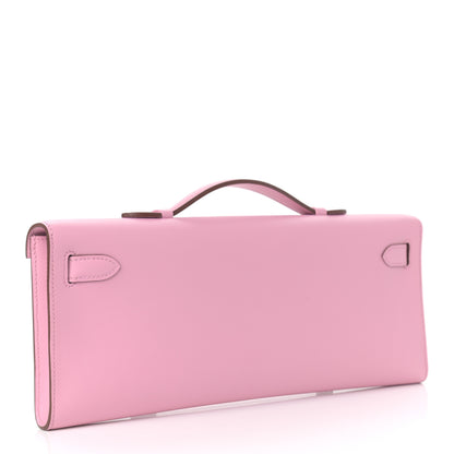 Hermes Swift Kelly Cut Clutch Pochette Mauve Sylvestre 3 of 26