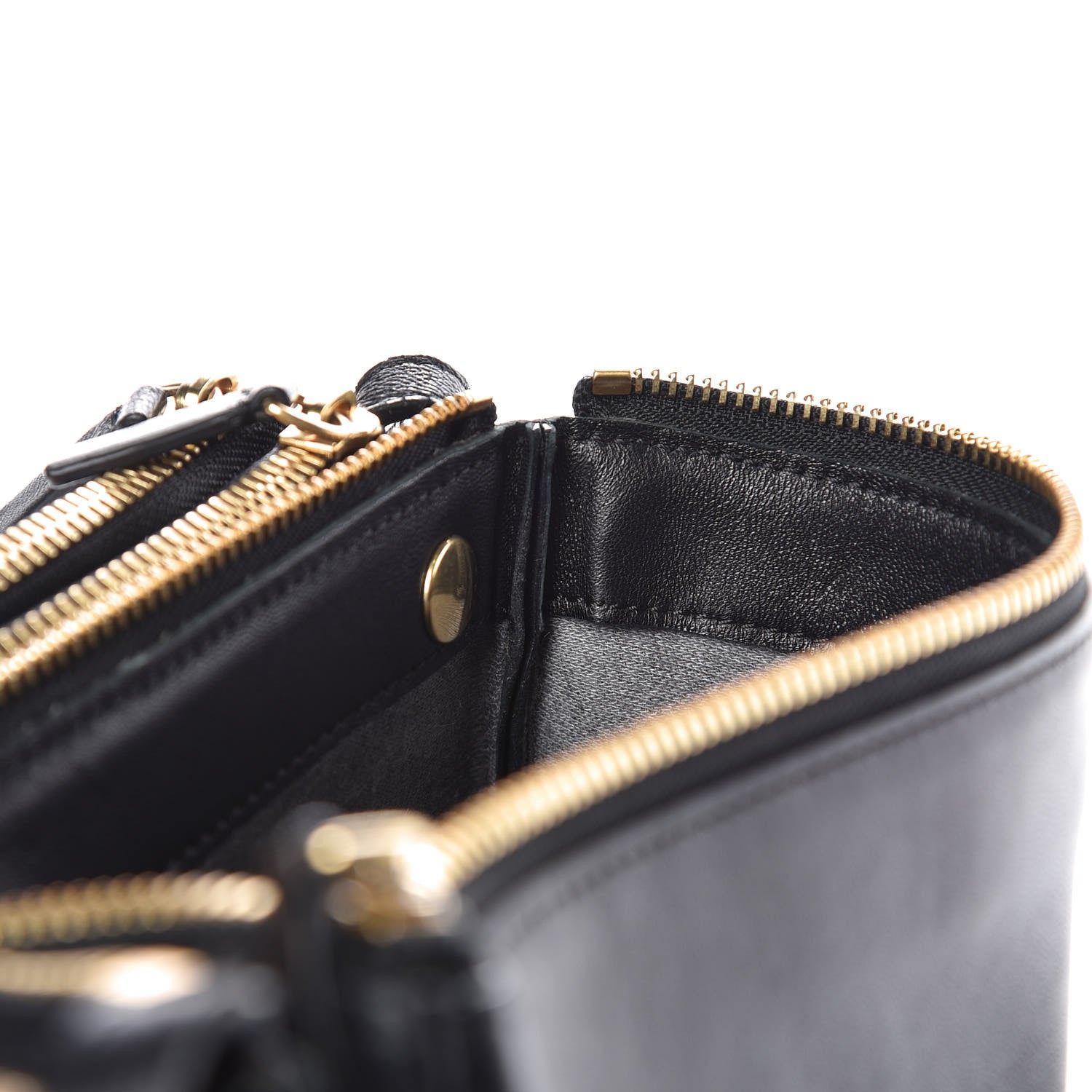 Celine Lambskin Large Trio Crossbody Bag Black 10 of 13