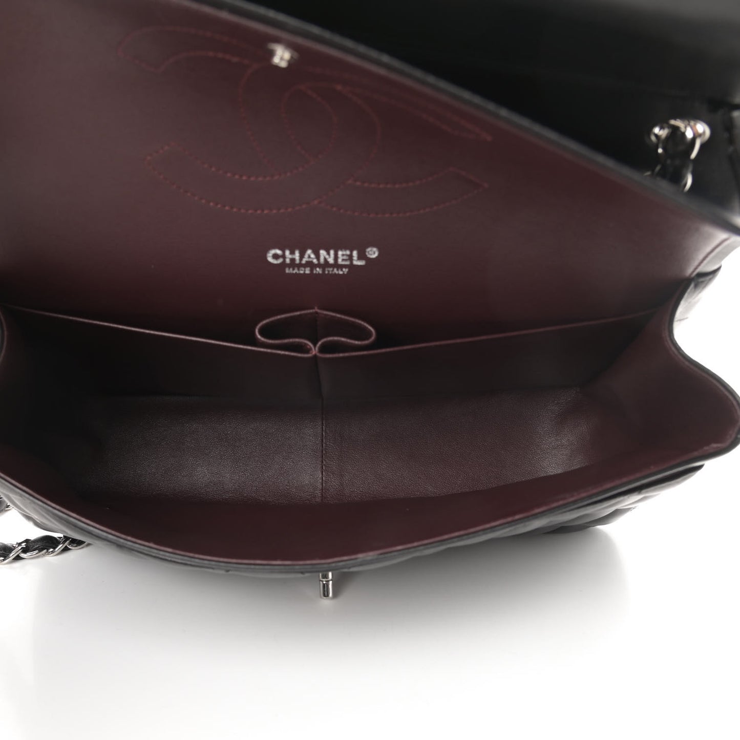 Lambskin Quilted Jumbo Double Flap Black