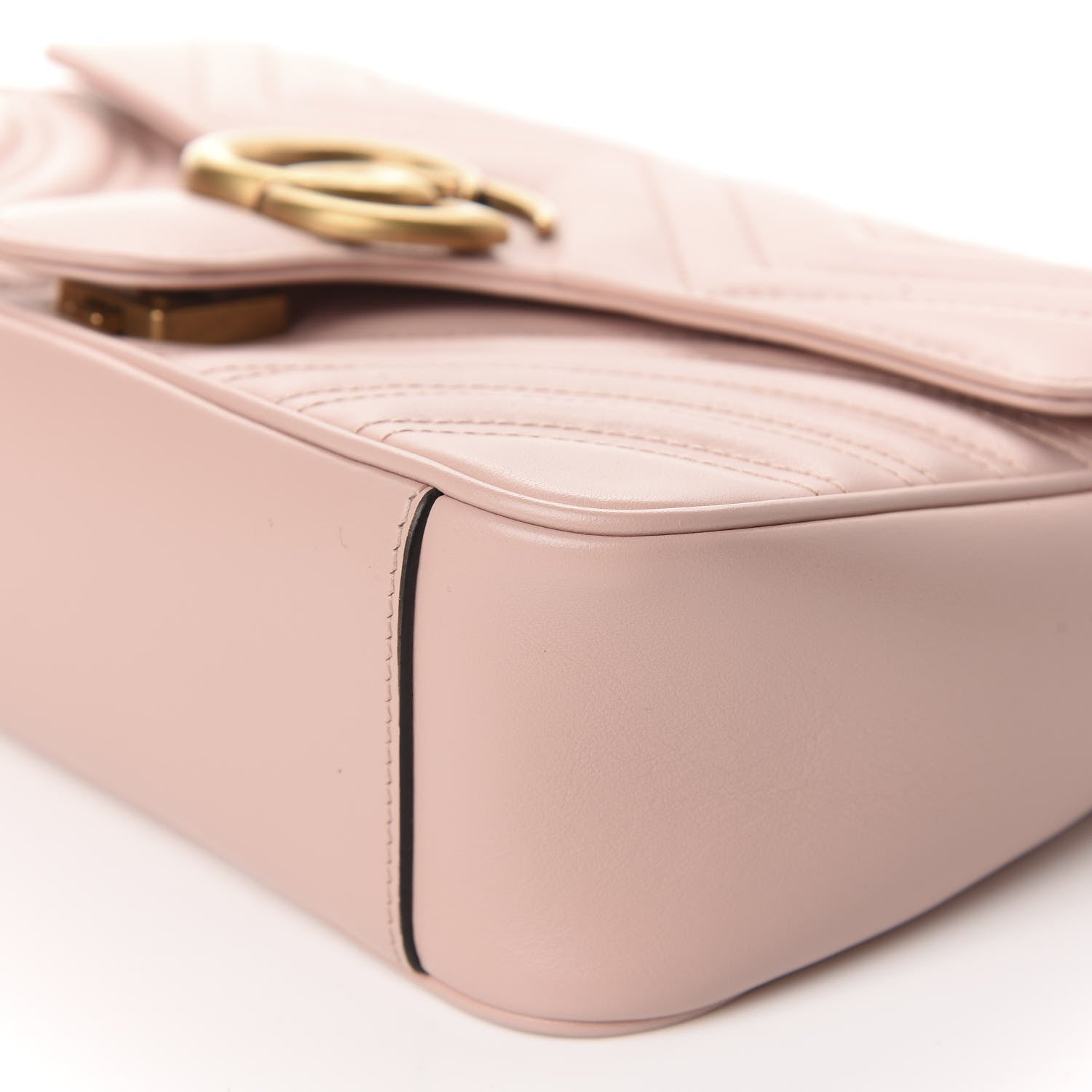 Gucci Calfskin Matelasse Small GG Marmont Shoulder Bag Perfect Pink 7 of 11