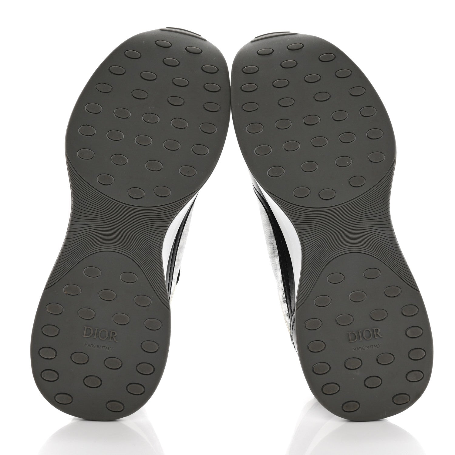 Christian Dior Smooth Calfskin Technical Mesh Oblique Womens B25 Runner Sneakers 39 Black Grey 6 of 17