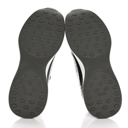 Christian Dior Smooth Calfskin Technical Mesh Oblique Womens B25 Runner Sneakers 39 Black Grey 6 of 17