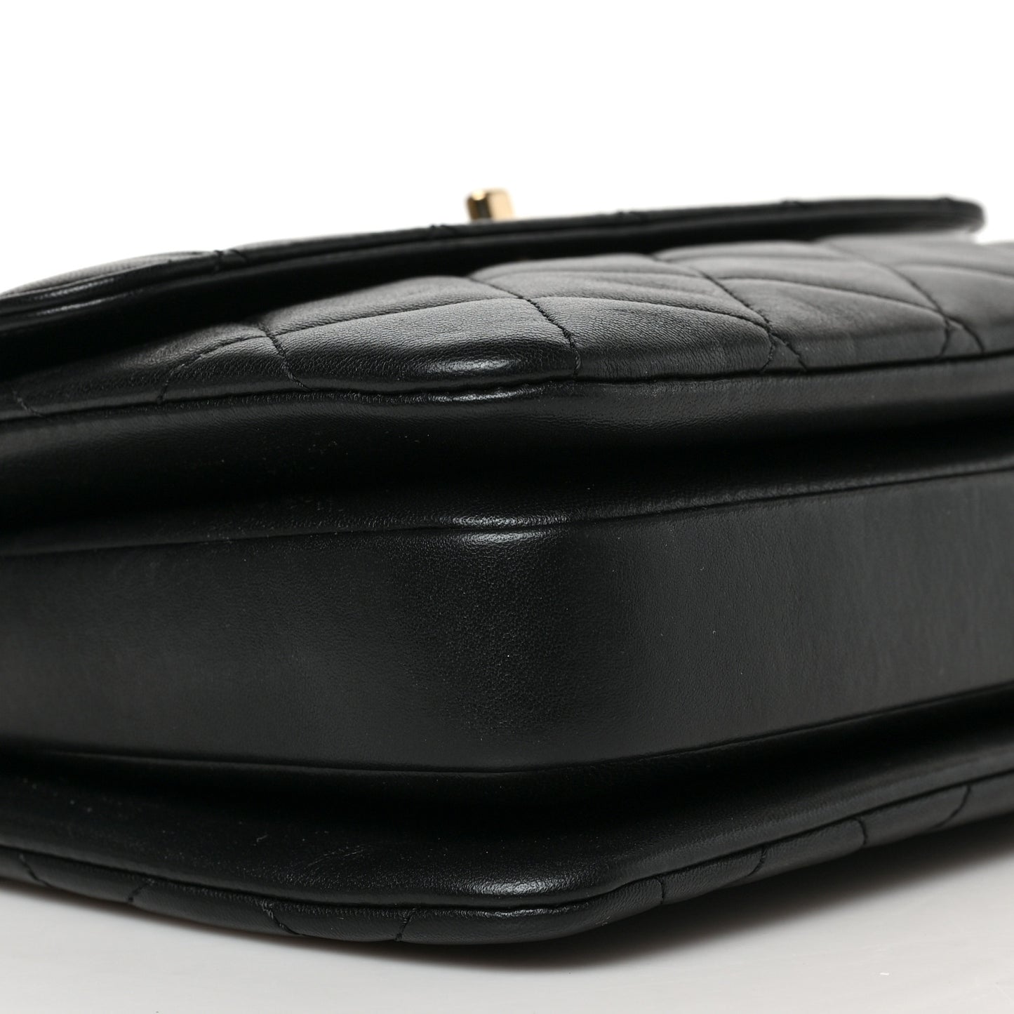 Lambskin Quilted Small Trendy CC Dual Handle Flap Bag Black